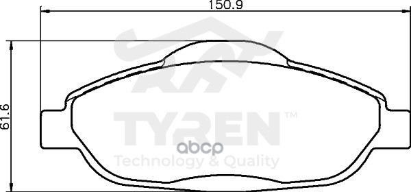Колодки тормозные дисковые передние TYREN арт. TYR1217481