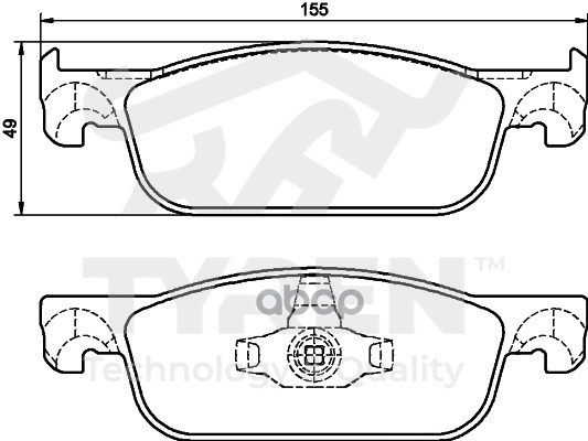 Колодки тормозные дисковые передние TYREN арт. TYR1218011