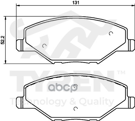 Колодки тормозные дисковые передние TYREN арт. TYR1218371