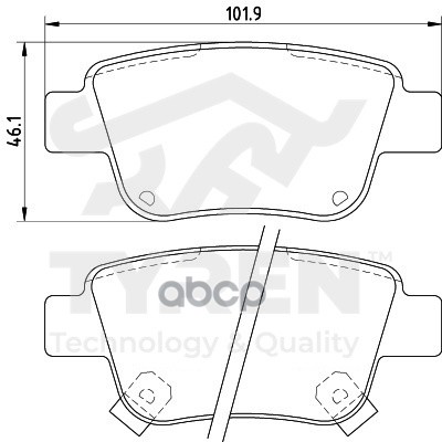 Колодки тормозные дисковые задние TYREN арт. TYR1218851