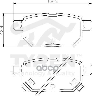 Колодки тормозные дисковые задние TYREN арт. TYR1219011