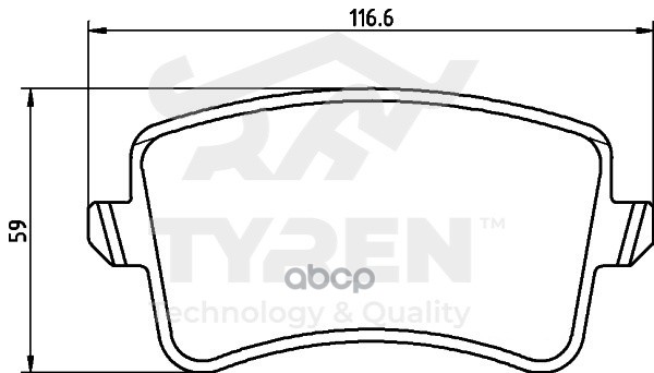 Колодки тормозные дисковые задние TYREN арт. TYR1219951