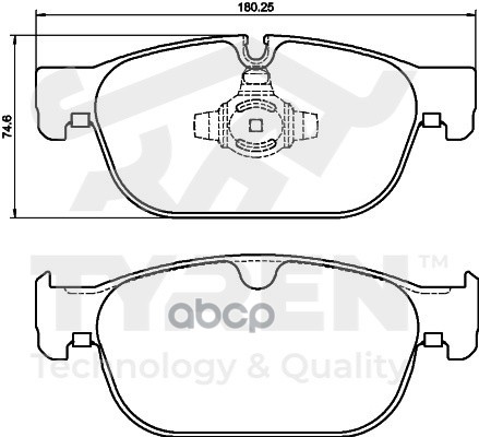 Колодки тормозные дисковые передние TYREN арт. TYR1220201