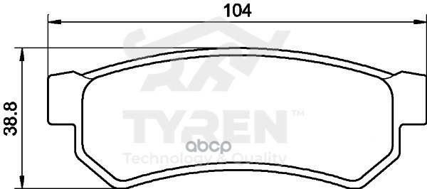 Колодки тормозные дисковые задние TYREN арт. TYR1220391