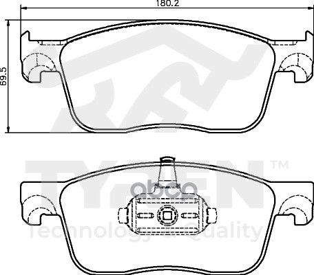 Колодки тормозные дисковые передние TYREN арт. TYR1221831