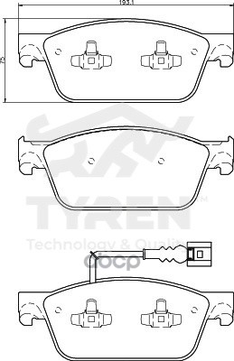 Колодки тормозные дисковые передние TYREN арт. TYR1222231