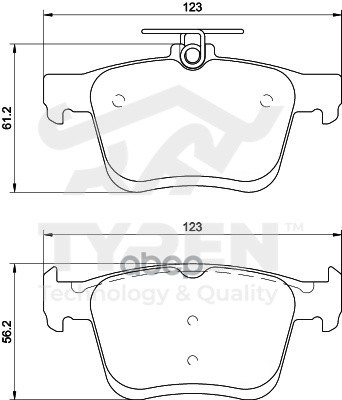 Колодки тормозные дисковые задние TYREN арт. TYR1222331