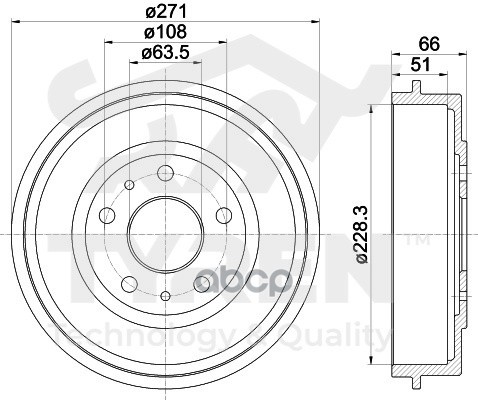 Барабан тормозной TYREN арт. TYR1310661