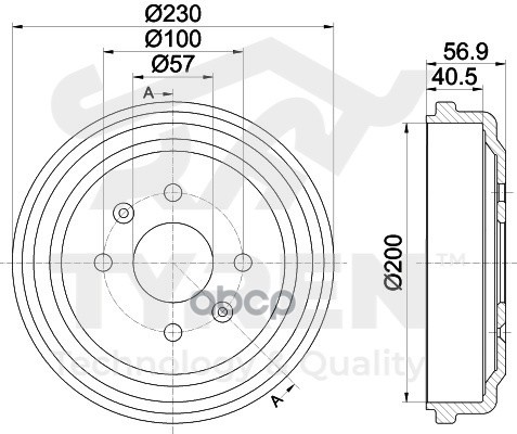 Барабан тормозной TYREN арт. TYR1312411