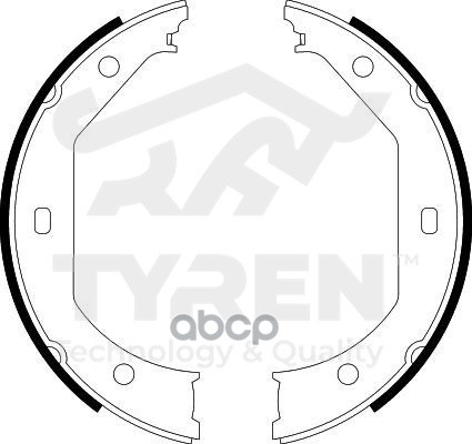 Колодки тормозные барабанные TYREN арт. TYR1410201