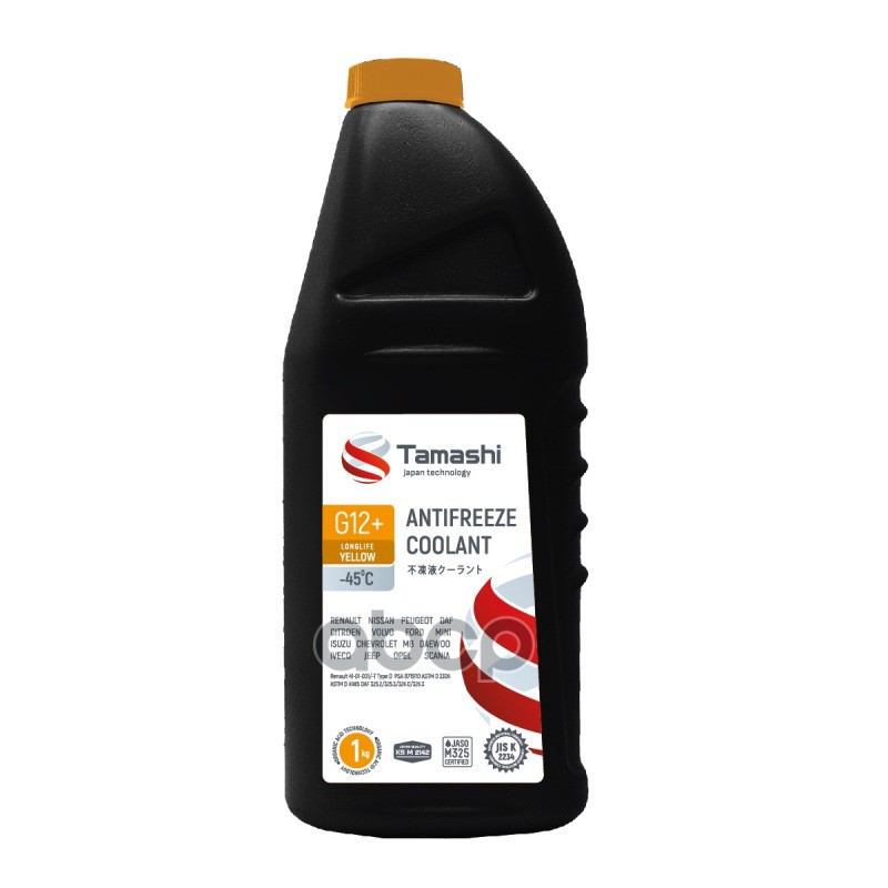 Антифриз G12+ Longlife Yellow, 1Кг, Желтый, Готовый, До -45C Tamashi арт. AFTY1