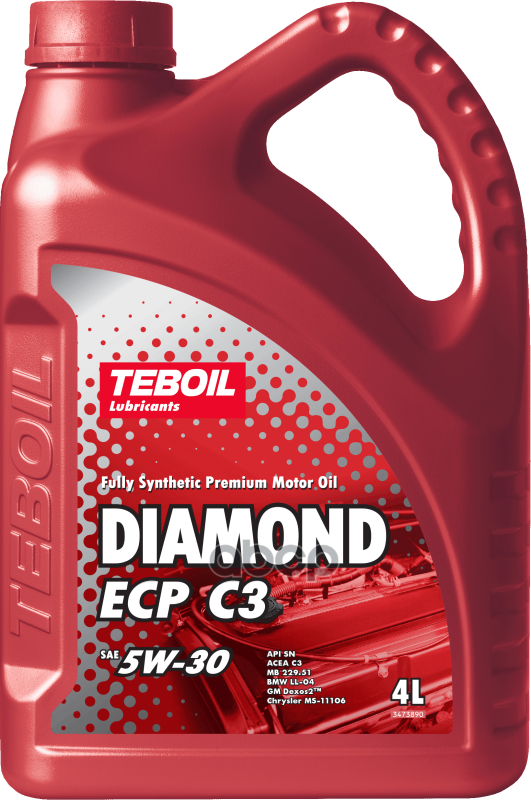 Teboil Масло моторное TEBOIL Diamond ECP C3 5W-30 синтетическое 4 л 3453876