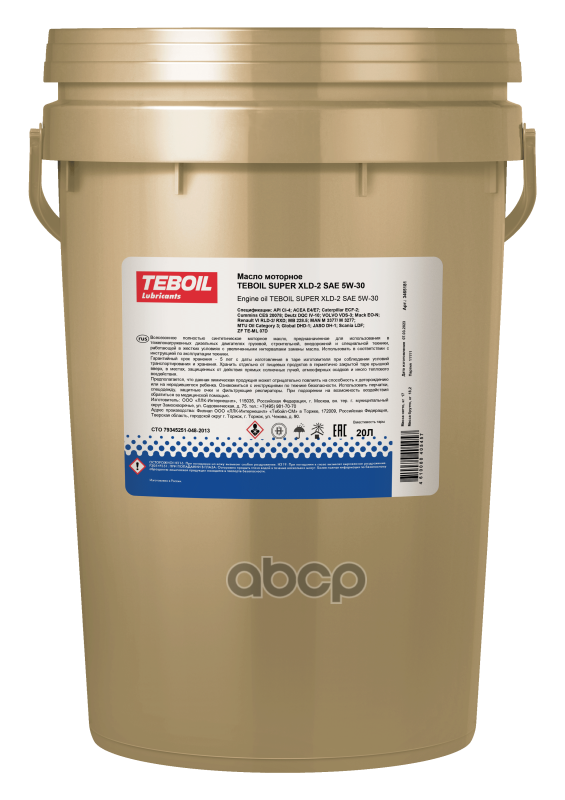 Teboil 5W-30 Super Xld-2 20Л (Синт. Мотор. Масло)