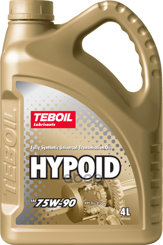 Масло трансмиссионное TEBOIL Hypoid 75W-90 синтетическое 4 л 3476460 Teboil арт. 3476460