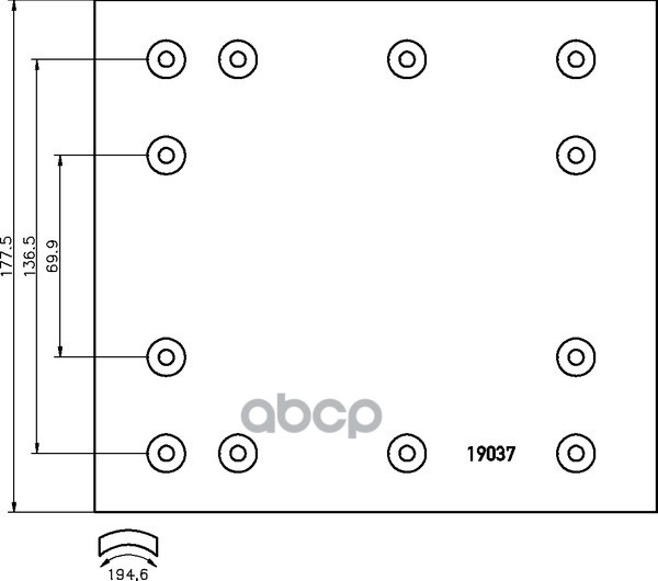 Накладка Тормозная 1Rem 419*178 Ror Textar арт. 1903617