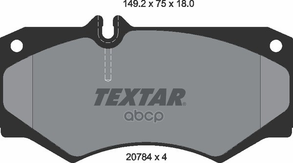Колодки передние с противошумной пластиной Q+ MB W460/463 VW LT TEXTAR 2078401 Textar арт. 2078401