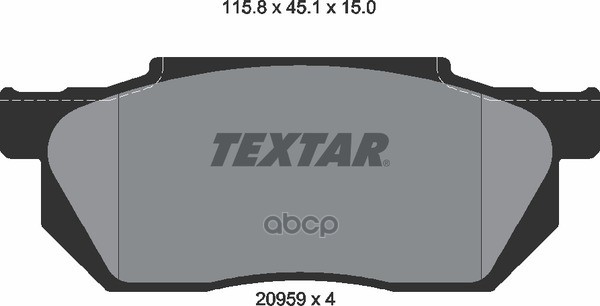 Колодки Тормозные Дисковые Передн Honda: Civic Iii Hatchback 87-91, Civic Iii Седан 87-89 Textar арт. 2095901