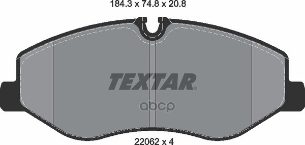 Колодки передние с противошумной пластиной Q+ MERCEDES-BENZ TEXTAR 2206201 Textar арт. 2206201