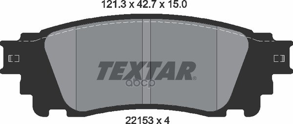 Колодки задние LEXUS RX III 270-450 2009-> TEXTAR 2215301 Textar арт. 2215301