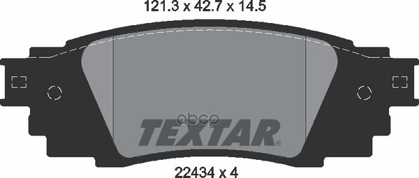 Колодки задние TOYOTA Camry/Rav4 / LEXUS ES/RX/UX TEXTAR 2243401 Textar арт. 2243401