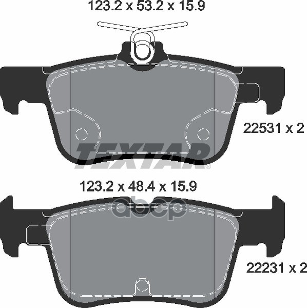 Колодки задние FORD Mondeo V/Galaxy III/Kuga II/S-Max II TEXTAR 2253101 Textar арт. 2253101