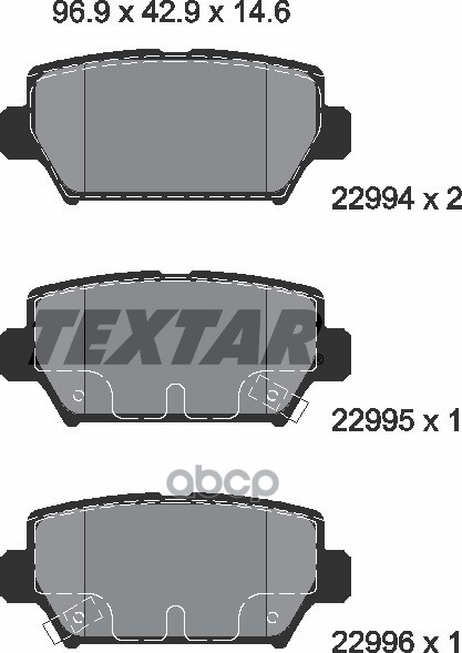 Колодки Тормозные Дисковые Задние Mitsubishi Eclipse Cross (Gk) 17 - / Mazda Cx-7 (Er) 06 - 14, / Mazda Cx-9 (Tb) 07 - Textar...