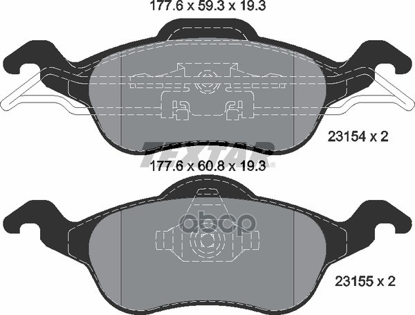Колодки Тормозные Дисковые Передн Ford: Focus 98-04, Focus Седан 99-04, Focus Универсал 99-05 С Противошумной Пластиной Q+ Te...