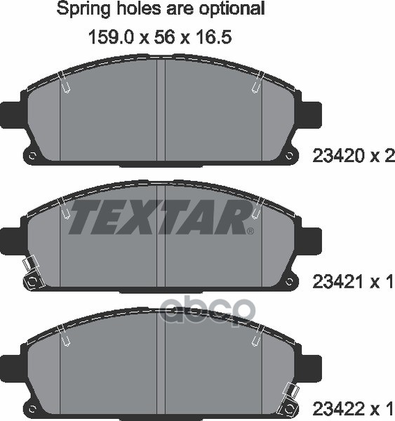 Колодки тормозные передние TEXTAR 2342001 Textar арт. 2342001