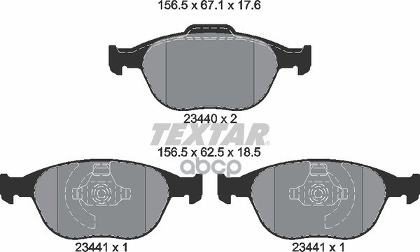 Колодки Тормозные Дисковые Компл. Focus (Daw  Dbw) Focus Clipper (Dnw) Focus Estate (Dnw) Focus Komb Textar арт. 2344004