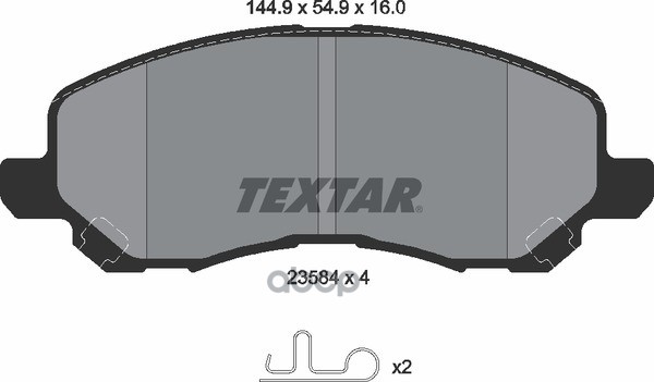 Колодки тормозные передние TEXTAR 2358401 Textar арт. 2358401