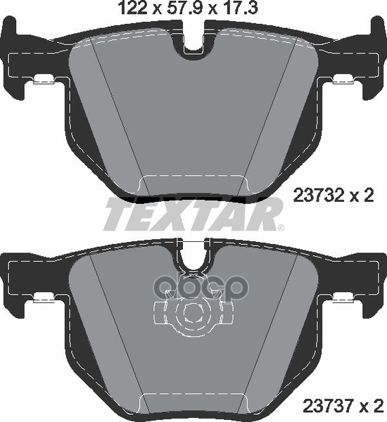 Колодки Тормозные Дисковые Epad | Зад | Textar арт. 2373281