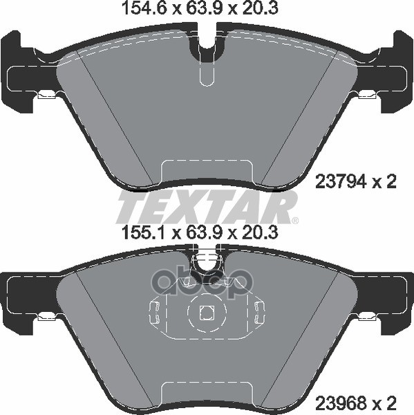 Колодки Передние С Противошумной Пластиной Q+ Bmw E81 E87 E90 E91 E60 E65 Textar 2379401 Textar арт. 2379401