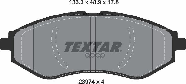 Колодки передние с противошумной пластиной Q+ CHEVROLET AVEO 06->/KALOS 02- TEXTAR 2397401 Textar арт. 2397401