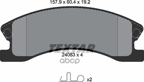 Колодки тормозные передние JEEP TEXTAR 2408301 Textar арт. 2408301