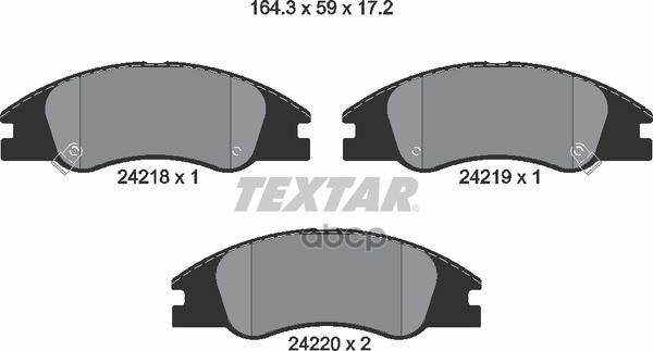 Колодки Тормозные Дисковые Компл. Cerato (Ld) Cerato Stufenheck (Ld) Cerato Saloon (Ld) Spectra5 (Ld Textar арт. 2421801