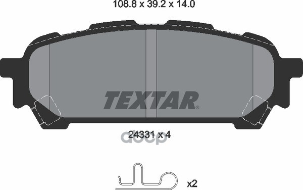 Колодки Тормозные Дисковые | Зад | Textar арт. 2433101
