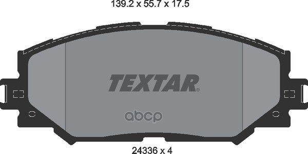 Колодки тормозные передние TEXTAR 2433601 Textar арт. 2433601