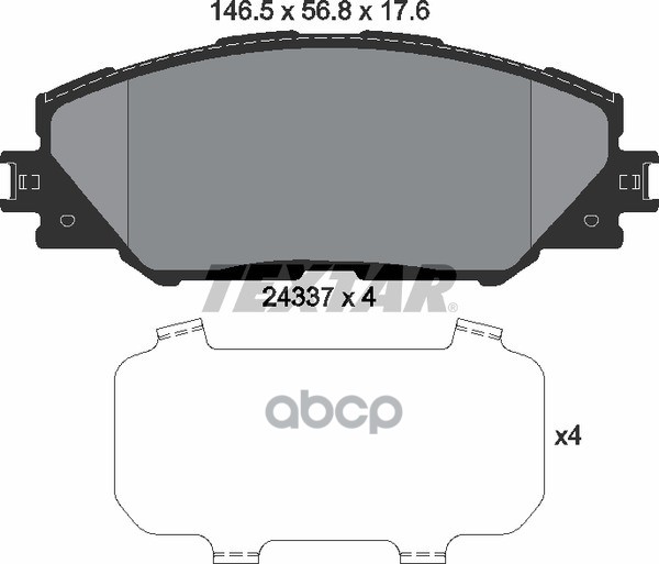 Колодки тормозные передние TEXTAR 2433701 Textar арт. 2433701