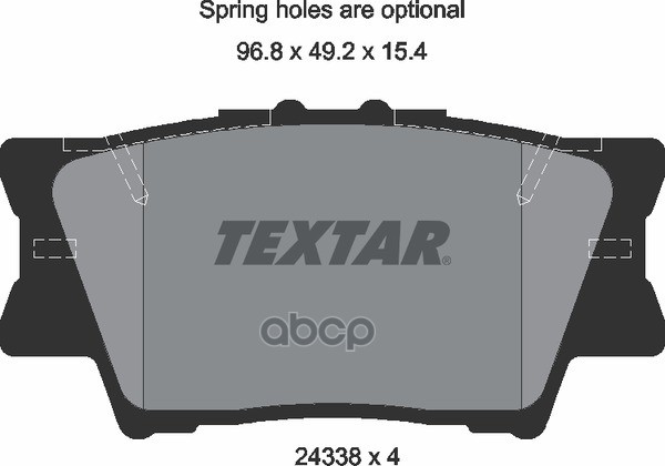 Колодки тормозные задние TEXTAR 2433801 Textar арт. 2433801