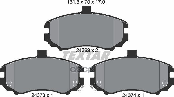 Колодки Тормозные Дисковые | Перед | Textar арт. 2436901