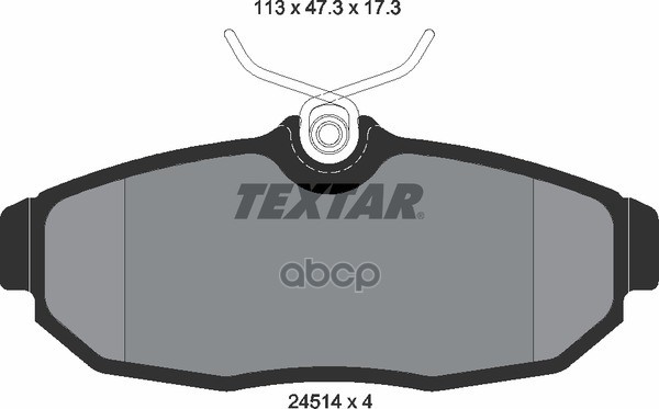 Колодки Тормозные Дисковые Задн Ford Usa:mustang 12.04-,Mustang Кабрио 12.05- Textar арт. 2451401