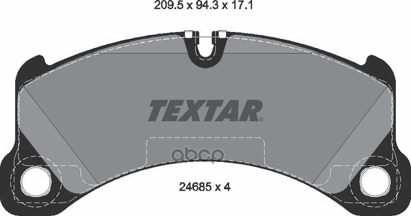 Колодки передние PORSCHE Cayenne II/VW Touareg II/Type Brembo TEXTAR 2468501 Textar арт. 2468501