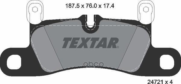 Колодки Тормозные Дисковые Задн Porsche: Cayenne 10 - Textar арт. 2472102