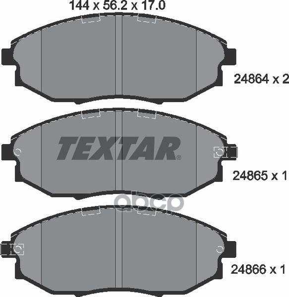 Колодки Тормозные Дисковые Передн Chevrolet: Epica   05-  Holden: Epica Седан  07- Textar арт. 2486401