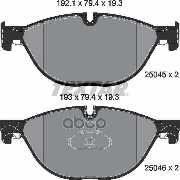 Колодки передние с противошумной пластиной Q+ BMW 5-Serie(F10/F11)/7-Serie(F01/F02) 08-> TEXTAR 2504501 Textar арт. 2504501