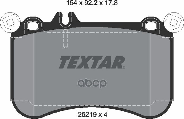 Колодки передние с противошумной пластиной Q+ MERCEDES-BENZ TEXTAR 2521901 Textar арт. 2521901