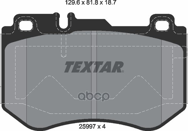Колодки тормозные передние TEXTAR 2599701 Textar арт. 2599701