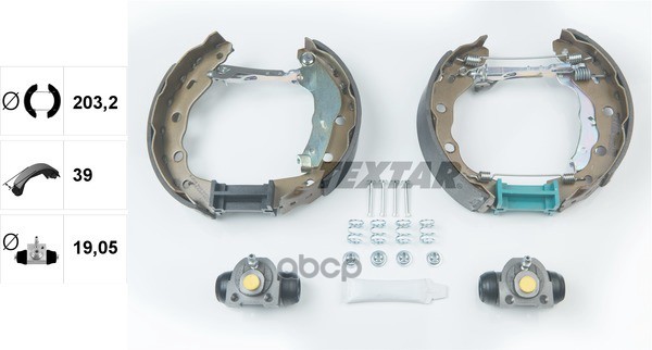 Комплект Тормозных Цилиндров И Колодок Textar арт. 84056400