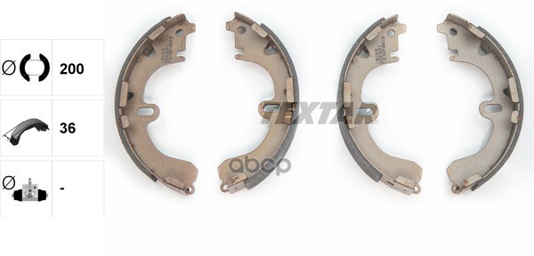 Колодки Тормозные Барабанные | Зад | Textar арт. 91043100