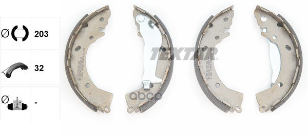 Колодки Тормозные Барабанные  | Перед | Textar арт. 91072600